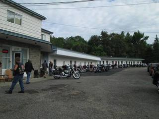 Motorcyclycist coming to the Biker's Reunion in New Liskeard