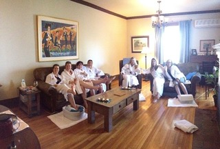 Women enjoying spa retreat
