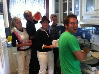 Fun with the family cooking
