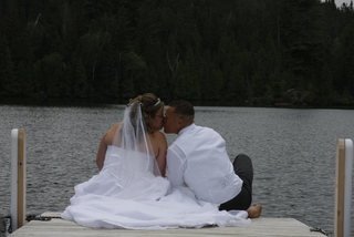 Bride and groom in NOrthern Ontario