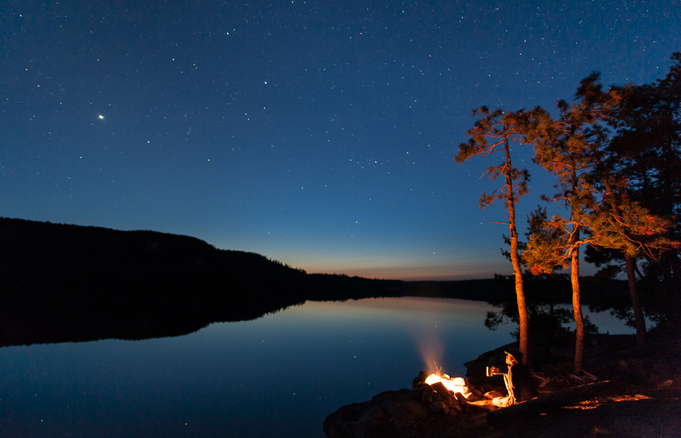 Canoe camping on Lake Temagami