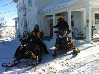 Snowmobiling on Lake Temiskaming