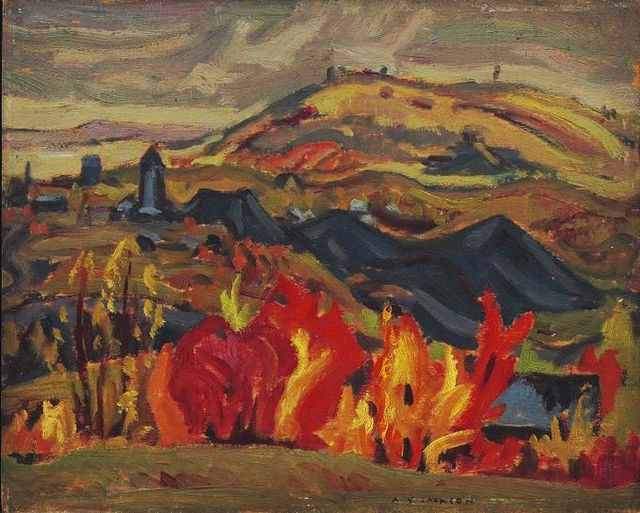 Autumn Cobalt, A.Y. Jackson, 1935. Oil on Wood