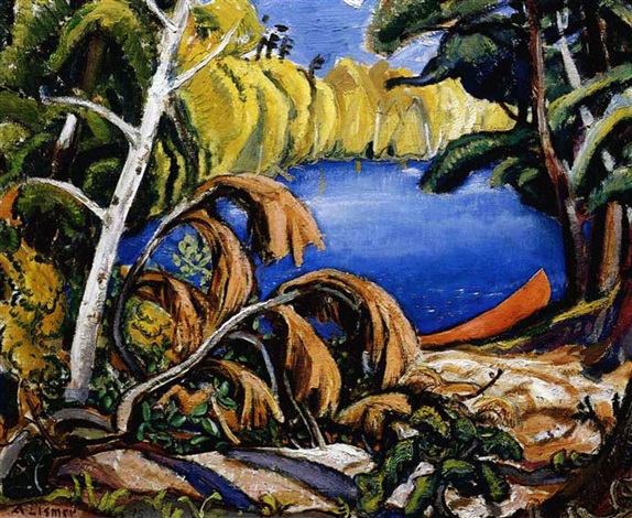 Arthur Lismer, Temagami Portage, 1945, oil on canvas