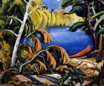 Arthur Lismer, Temagami Portage, 1945, oil on canvas