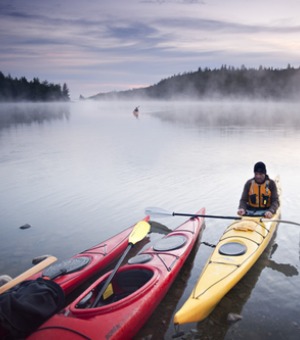 canoe beautiful sunser ...