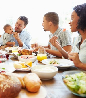 family around table ...